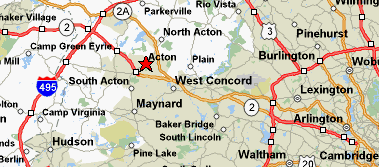 Acton, MA map for Exclusive Buyer Broker.