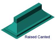 Raised canted support