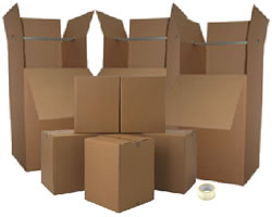 Closet Pack of wardrobe boxes, medium boxes and packing tape, to complement other box packs.