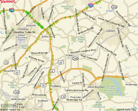 Tucker, GA map for delivery and courier service.